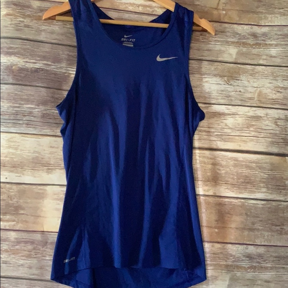 NIKE DRI FIT ROYAL BLUE TANK TOP SZ S